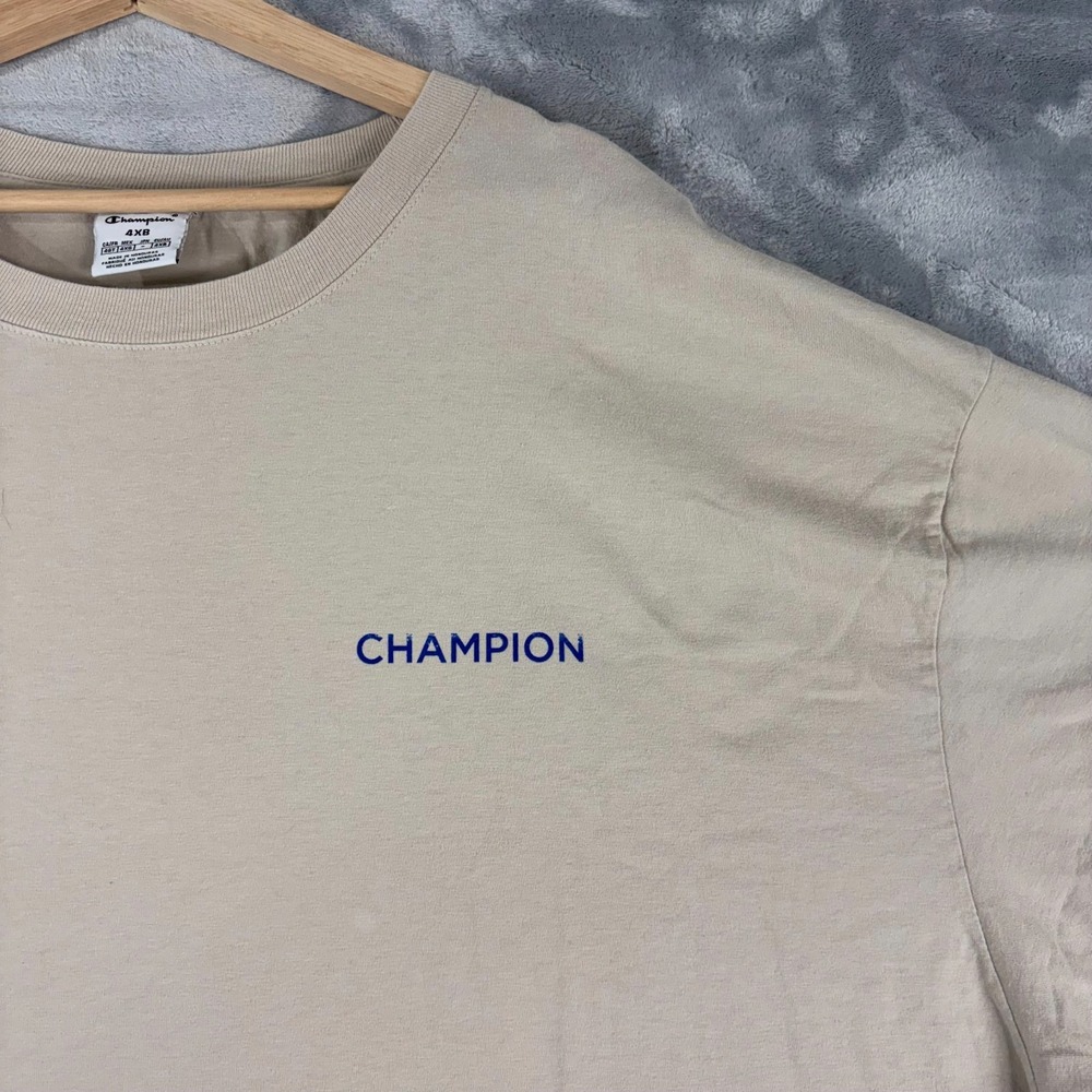 Champion Comfort Wash T-shirt Mens 4XB Rewriting The Playbook Since 1919 NEW - Picture 3 of 9